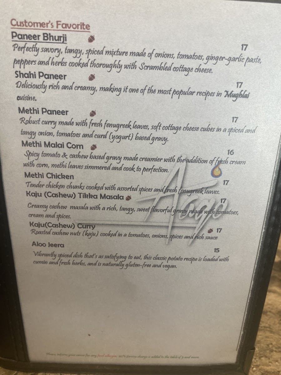 Menu Aago Indian/ Nepalese Restaurant & Bar-1