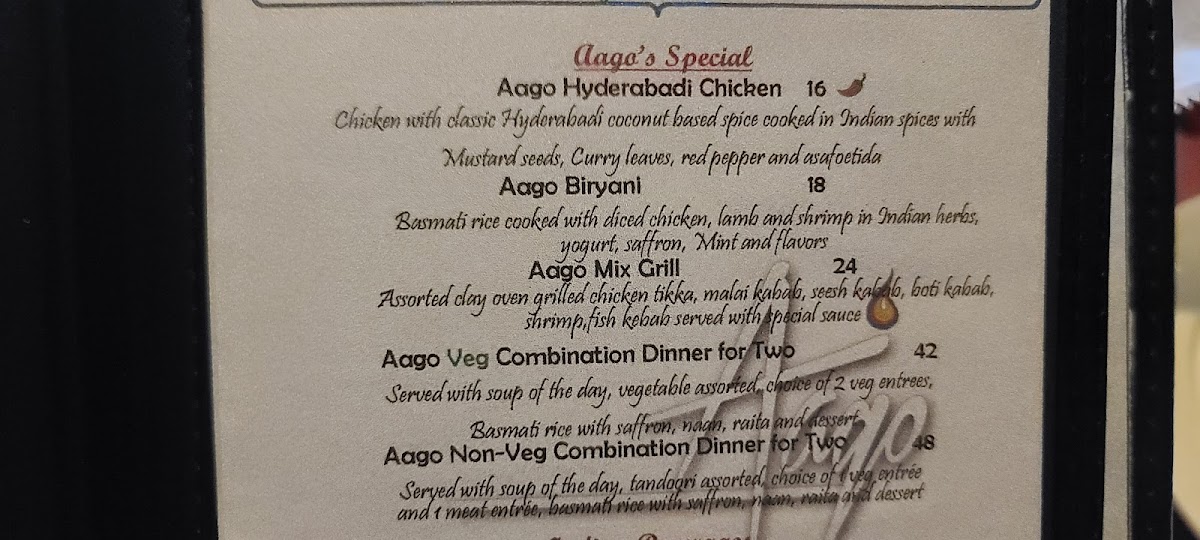 Menu Aago Indian/ Nepalese Restaurant & Bar-7