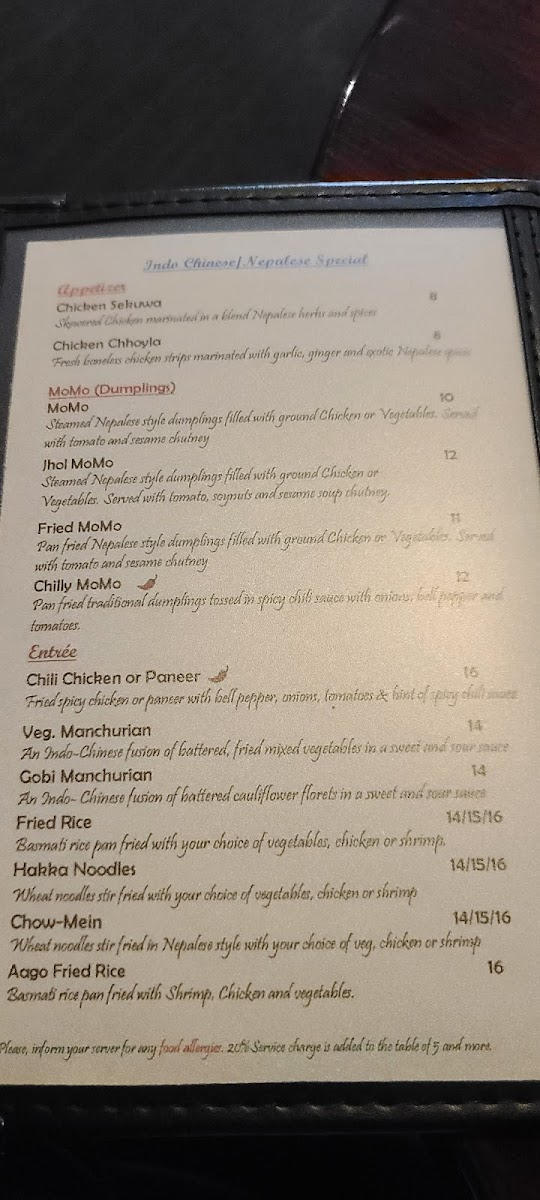 Menu Aago Indian/ Nepalese Restaurant & Bar-9